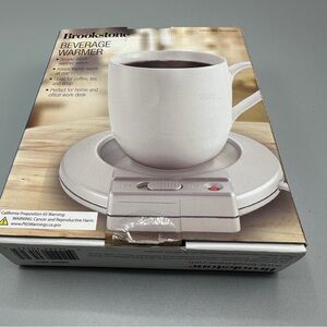 Brookstone Beverage Warmer Compact Electric Desktop Tea Coffee Warmer